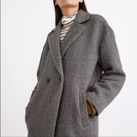 Madewell Averdon Coat in Herringbone Insuluxe Fabric - Picture 6 of 8